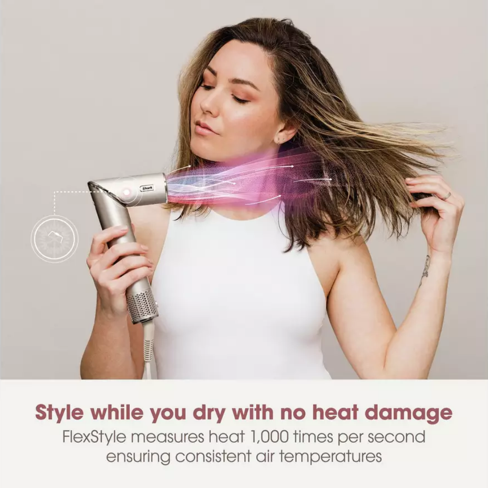 Shark Beauty FlexStyle 5-In-1 Air Styler &amp; Hair Dryer with Storage Case Stone