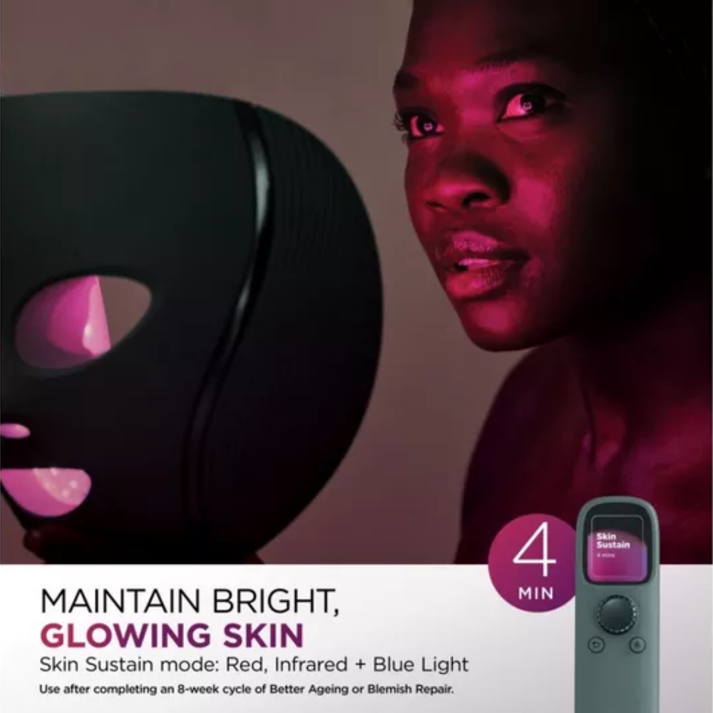 Shark Beauty CryoGlow Under-Eye Cooling &amp; LED Anti-Ageing &amp; Blemish Repair Mask Frosted Green