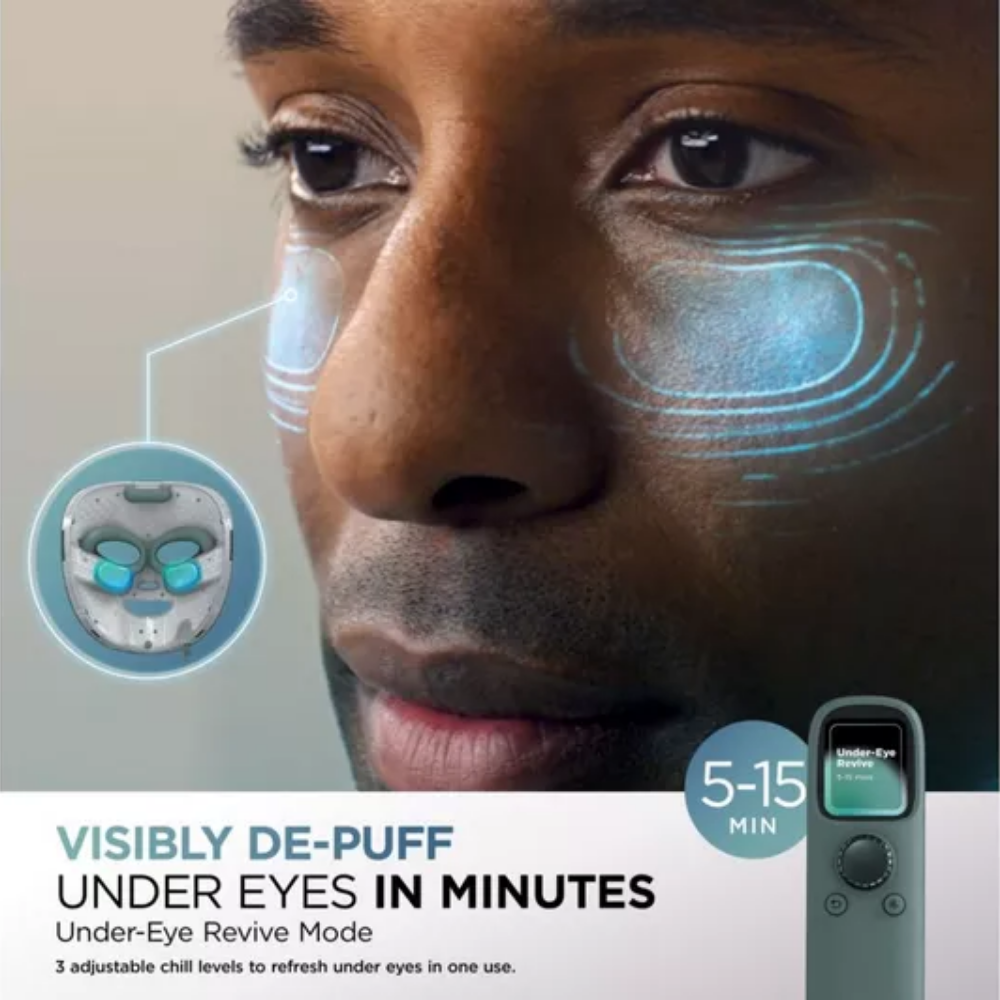Shark Beauty CryoGlow Under-Eye Cooling &amp; LED Anti-Ageing &amp; Blemish Repair Mask Frosted Green