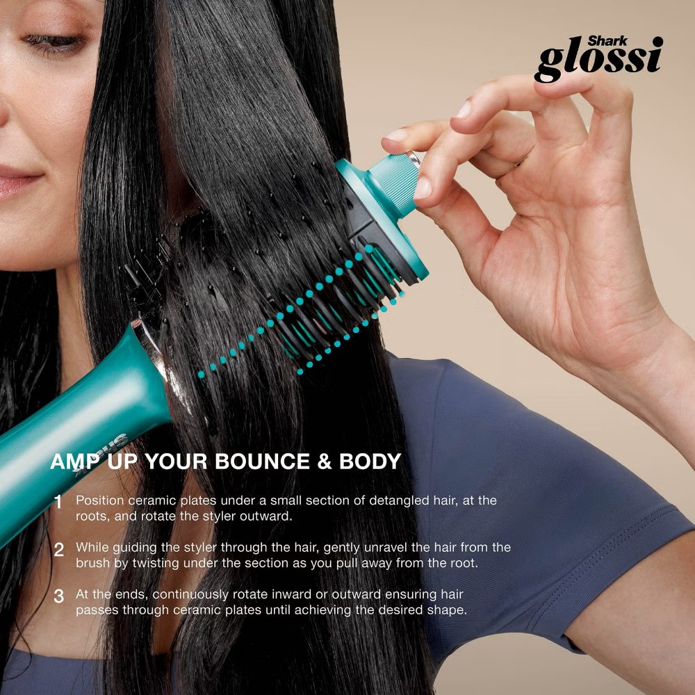 Shark Beauty Glossi 2-In-1 Hot Tool &amp; Air Glosser Juniper