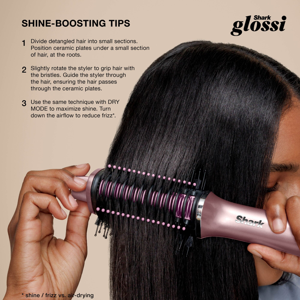 Shark Beauty Glossi 2-In-1 Hot Tool &amp; Air Glosser Lychee