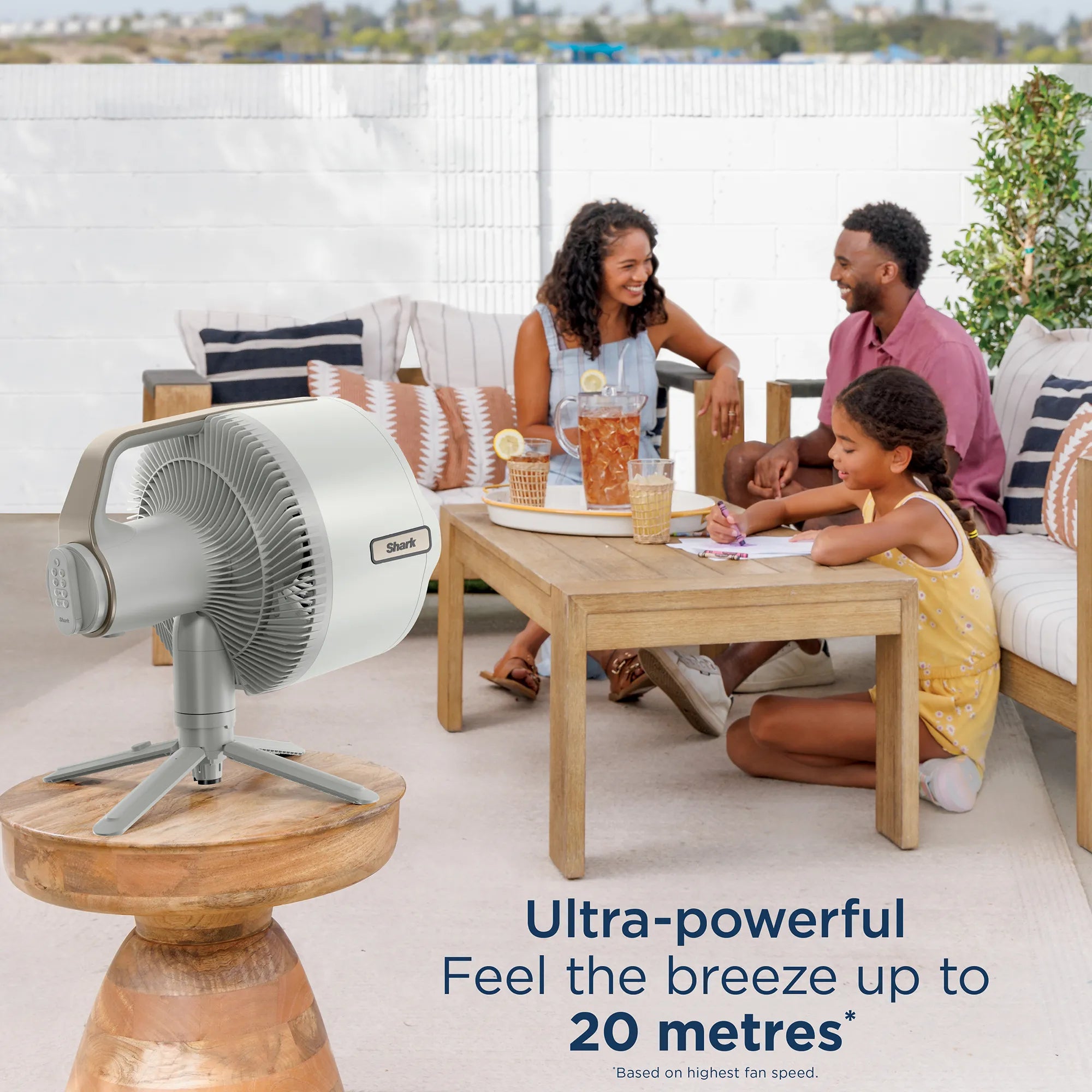 Shark FlexBreeze Pro Mist Indoor Outdoor Pedestal &amp; Table Fan With Water Tank