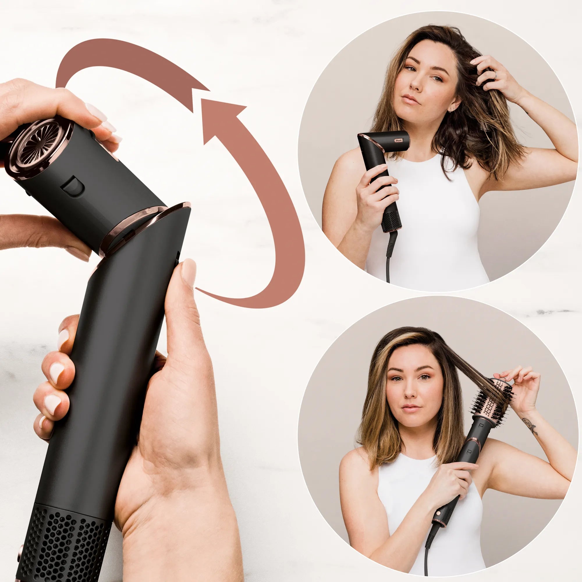 Shark FlexStyle Build Your Own Air Styling &amp; Hair Drying System - Stone